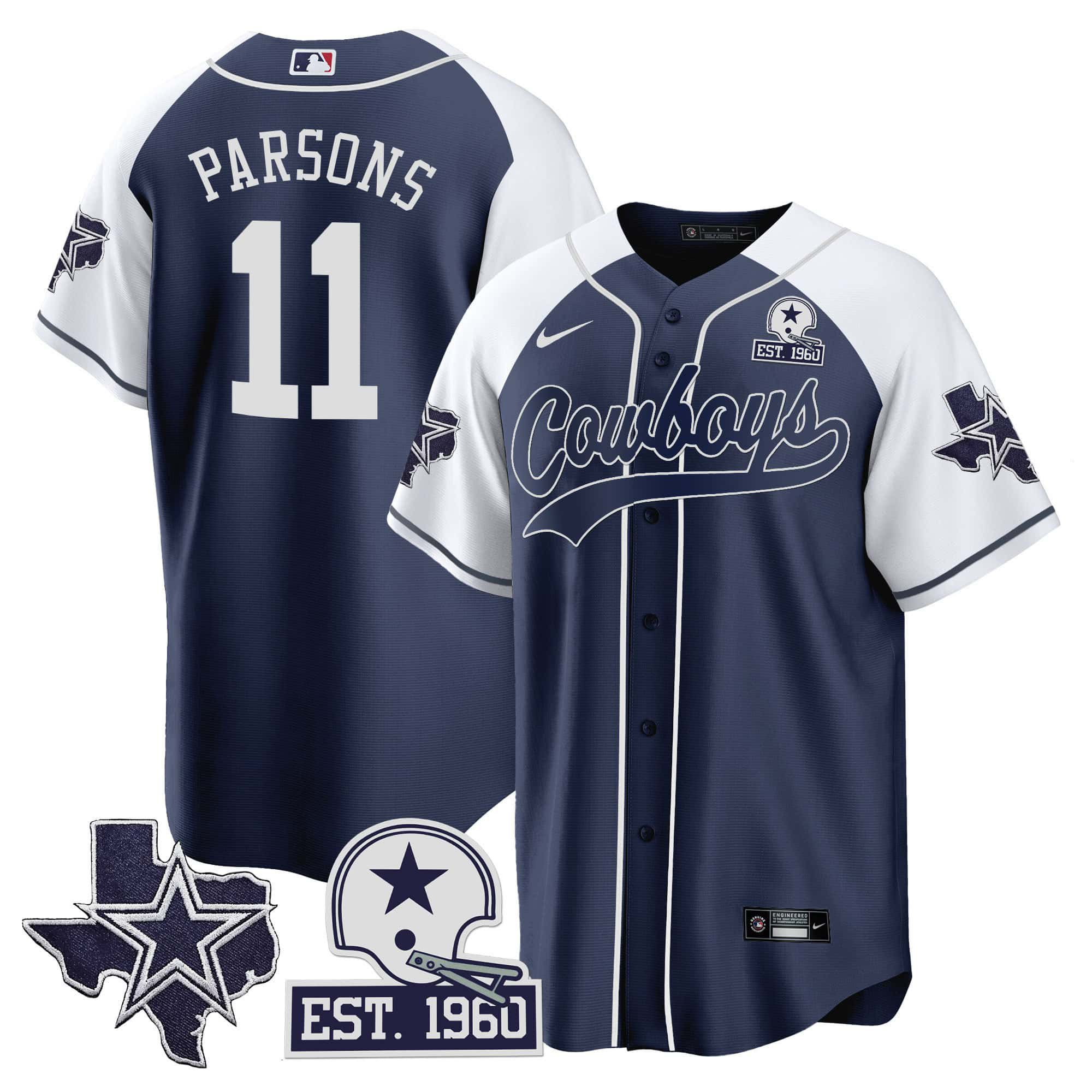 Men Dallas Cowboys #11 Parsons Dark blue 2024 Nike Patch Baseball NFL Jersey style 1->indianapolis colts->NFL Jersey